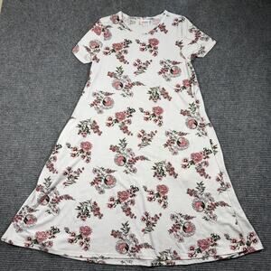 LuLaRoe Women's Floral Dress White Multicolor Print Size XS Knee Length Casual